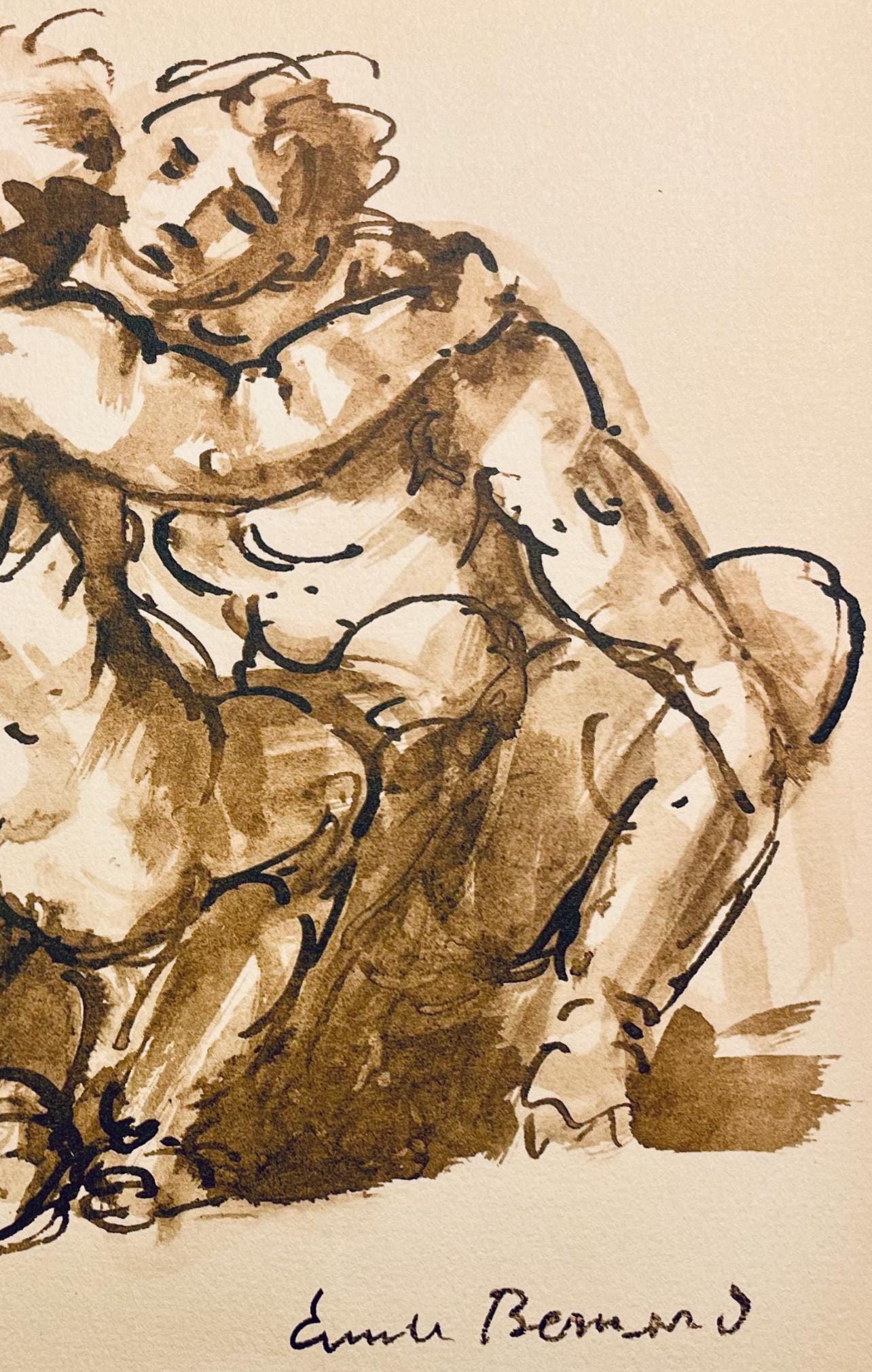 Mile Bernard, Composition, Loge De Mile Bernard, Woodcut