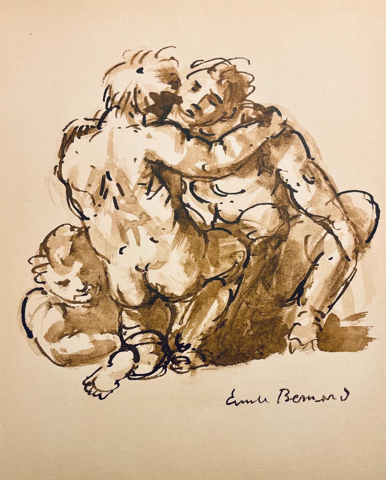 Mile Bernard, Composition, Loge De Mile Bernard, Woodcut