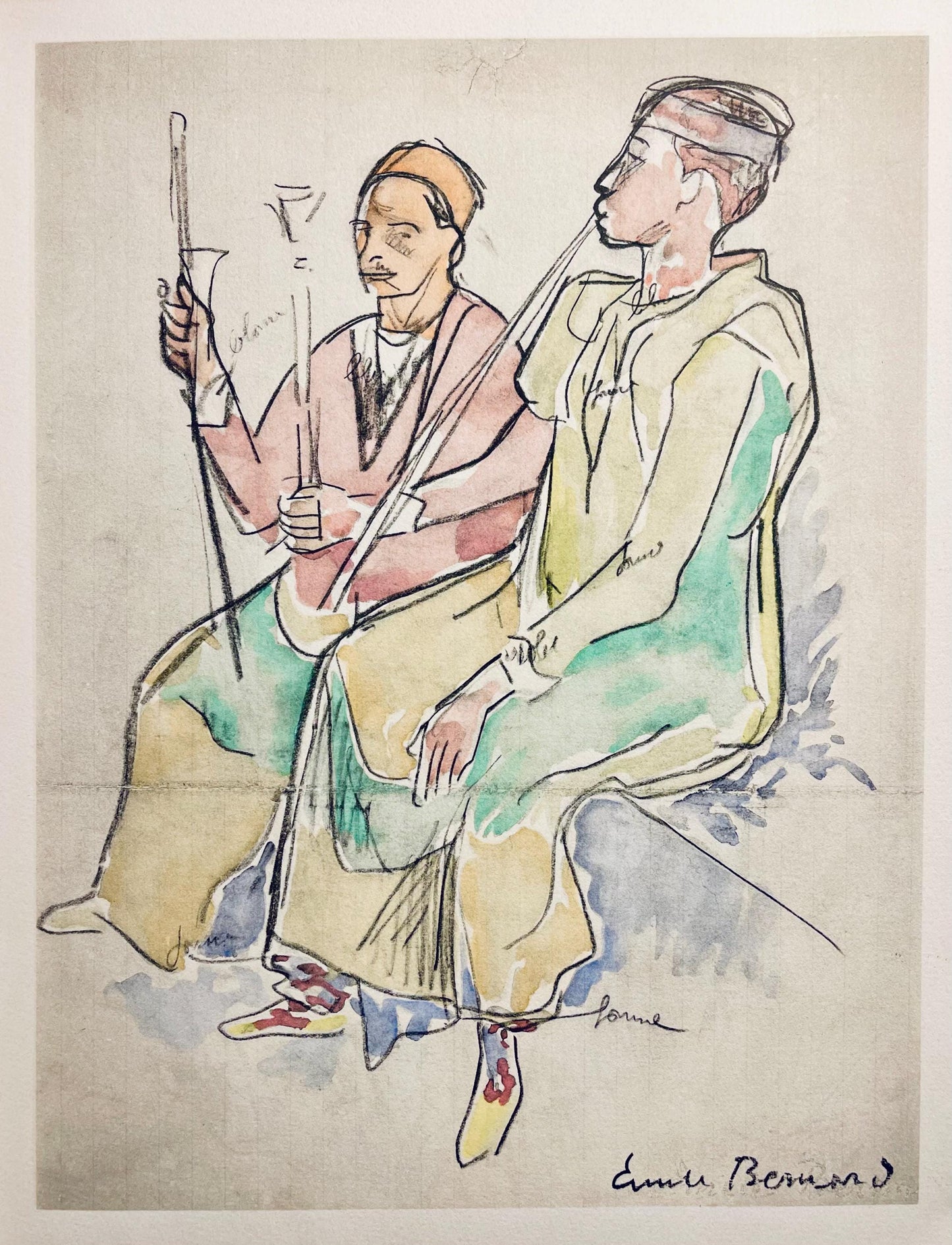 Mile Bernard, Composition, Loge De Mile Bernard, Woodcut