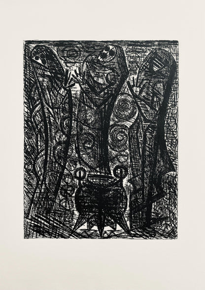Marcel Gromaire, Les Sorcieres, Scne Iii, Shakespeare, Macbeth, Eaux-Fortes De Gromaire, Etching