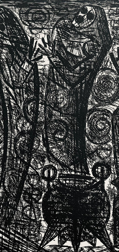Marcel Gromaire, Les Sorcieres, Scne Iii, Shakespeare, Macbeth, Eaux-Fortes De Gromaire, Etching