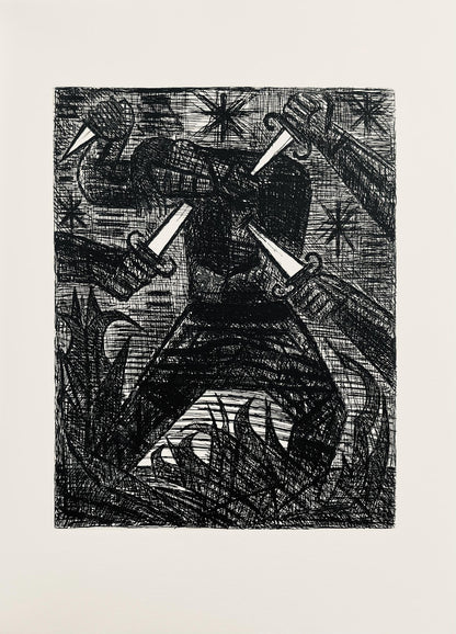 Marcel Gromaire, Assassinat De Banquo, Scne Xii, Shakespeare, Macbeth, Eaux-Fortes De Gromaire,