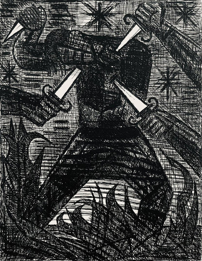 Marcel Gromaire, Assassinat De Banquo, Scne Xii, Shakespeare, Macbeth, Eaux-Fortes De Gromaire,