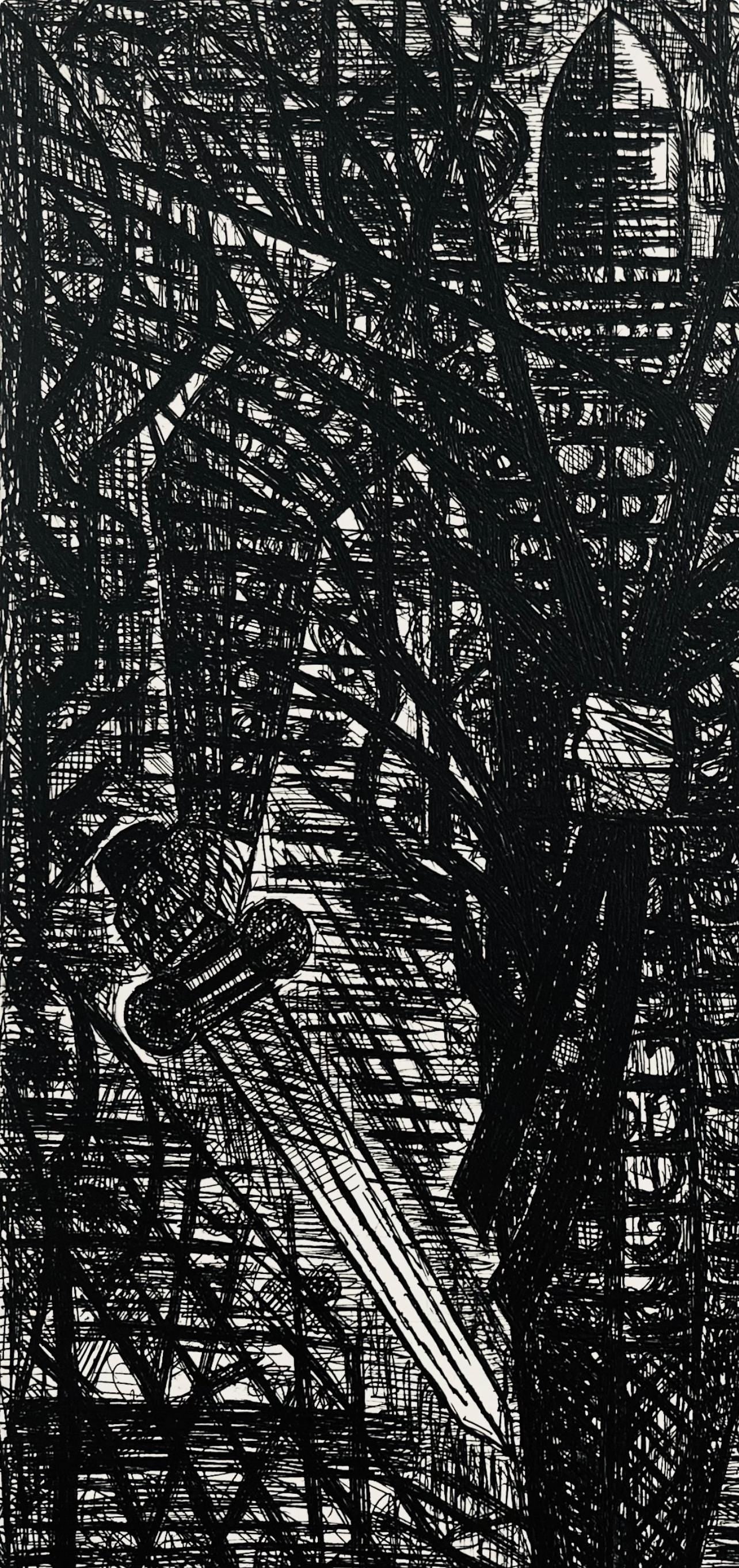 Etching - Marcel Gromaire - La Foret En Marche - Scne XXIII - Shakespeare - Macbeth - Eaux-fortes