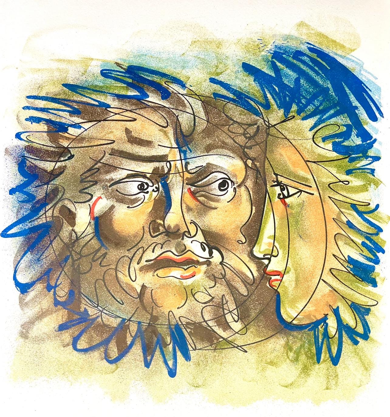 Hans Erni, Composition, Rflexions Simples Sur Le Corps, Lithograph