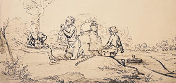 Rembrandt Van Rijn, The Offerings Of Cain And Abel, Rembrandt, Drawings From The Bible, Collotype