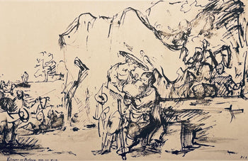 Rembrandt Van Rijn, Eliezer And Rebekah At The Well, Rembrandt, Drawings From The Bible, Collotype