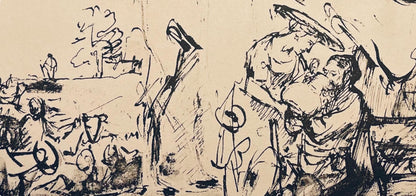 Rembrandt Van Rijn, Eliezer And Rebekah At The Well, Rembrandt, Drawings From The Bible, Collotype