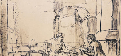 Rembrandt Van Rijn, Esau Selling His Birthright, Rembrandt, Drawings From The Bible, Collotype