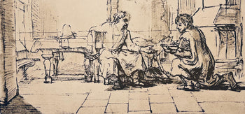 Rembrandt Van Rijn, Esau Selling His Birthright, Rembrandt, Drawings From The Bible, Collotype