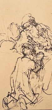 Rembrandt Van Rijn, Isaac Blessing Jacob, Drawings From The Bible, Collotype
