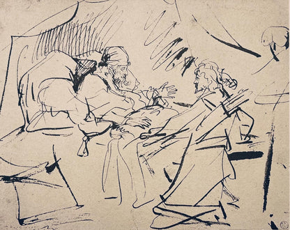 Rembrandt Van Rijn, Isaac Refusing His Blessing To Esau, Drawings From The Bible, Collotype