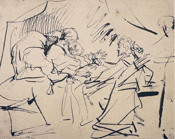 Rembrandt Van Rijn, Isaac Refusing His Blessing To Esau, Drawings From The Bible, Collotype