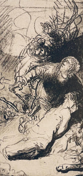 Rembrandt Van Rijn, Abraham About To Sacrifice Isaac, Drawings From The Bible, Collotype
