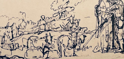Rembrandt Van Rijn, Jacob And Rachel, Drawings From The Bible, Collotype