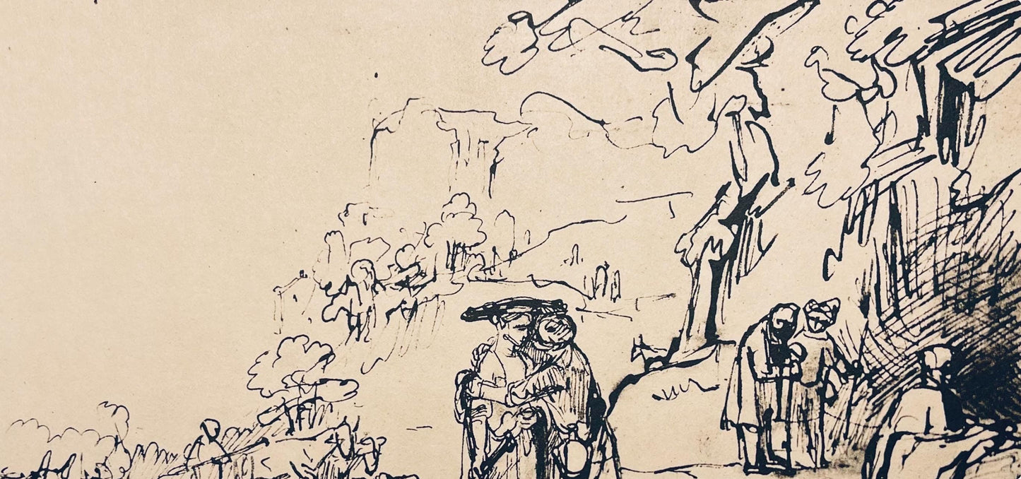 Rembrandt Van Rijn, Jacob And Rachel, Drawings From The Bible, Collotype