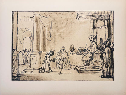 Rembrandt Van Rijn, Joseph Interpreting Pharaoh'S Dreams, Drawings From The Bible, Collotype