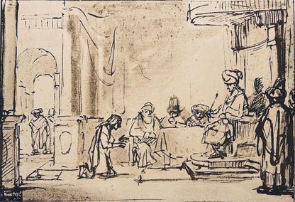 Rembrandt Van Rijn, Joseph Interpreting Pharaoh'S Dreams, Drawings From The Bible, Collotype
