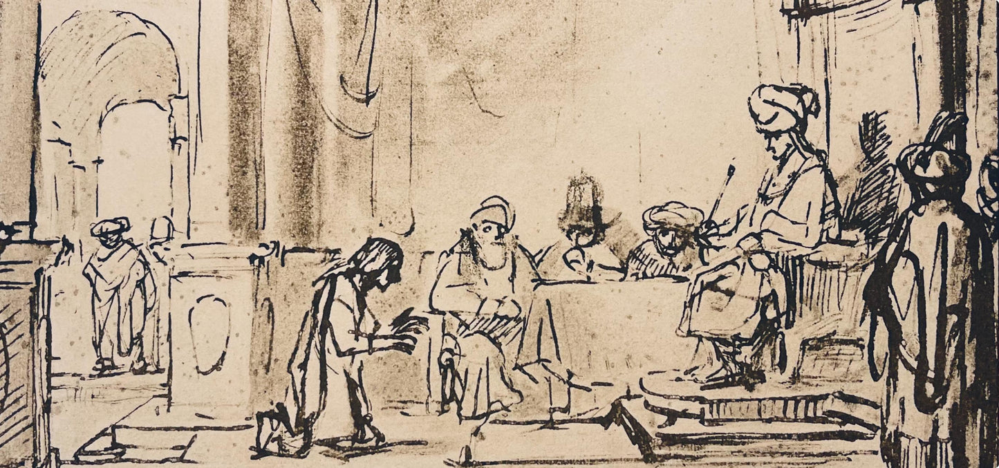 Rembrandt Van Rijn, Joseph Interpreting Pharaoh'S Dreams, Drawings From The Bible, Collotype