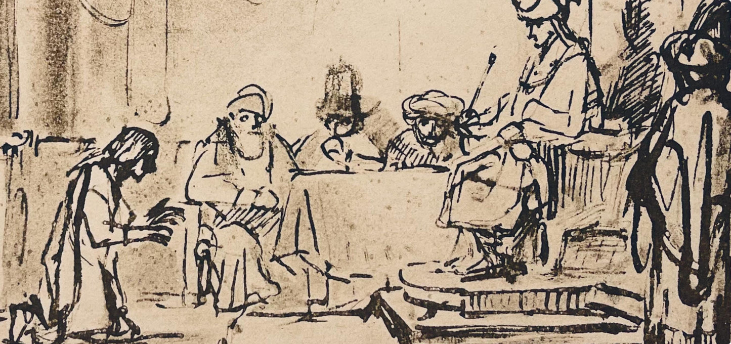 Rembrandt Van Rijn, Joseph Interpreting Pharaoh'S Dreams, Drawings From The Bible, Collotype