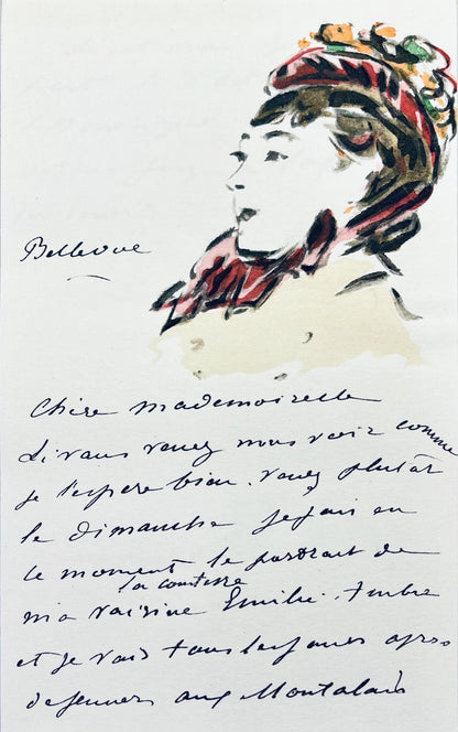 Douard Manet, Composition, Douard Manet, Letters With Aquarelles, Lithograph