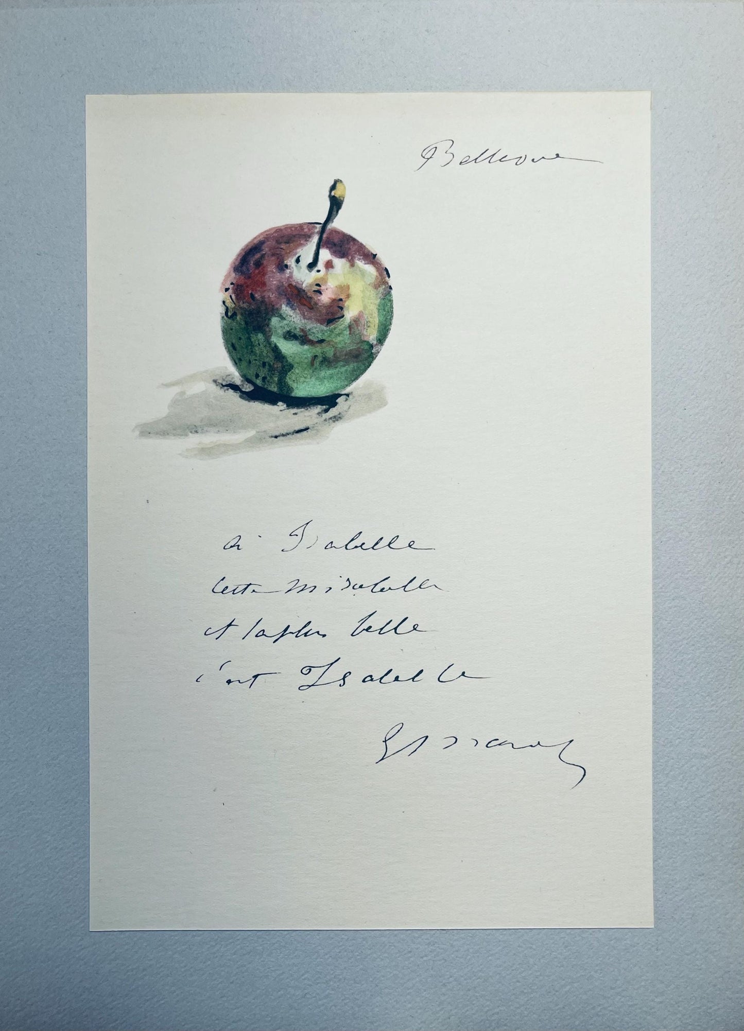 Douard Manet, Composition, Douard Manet, Letters With Aquarelles, Lithograph