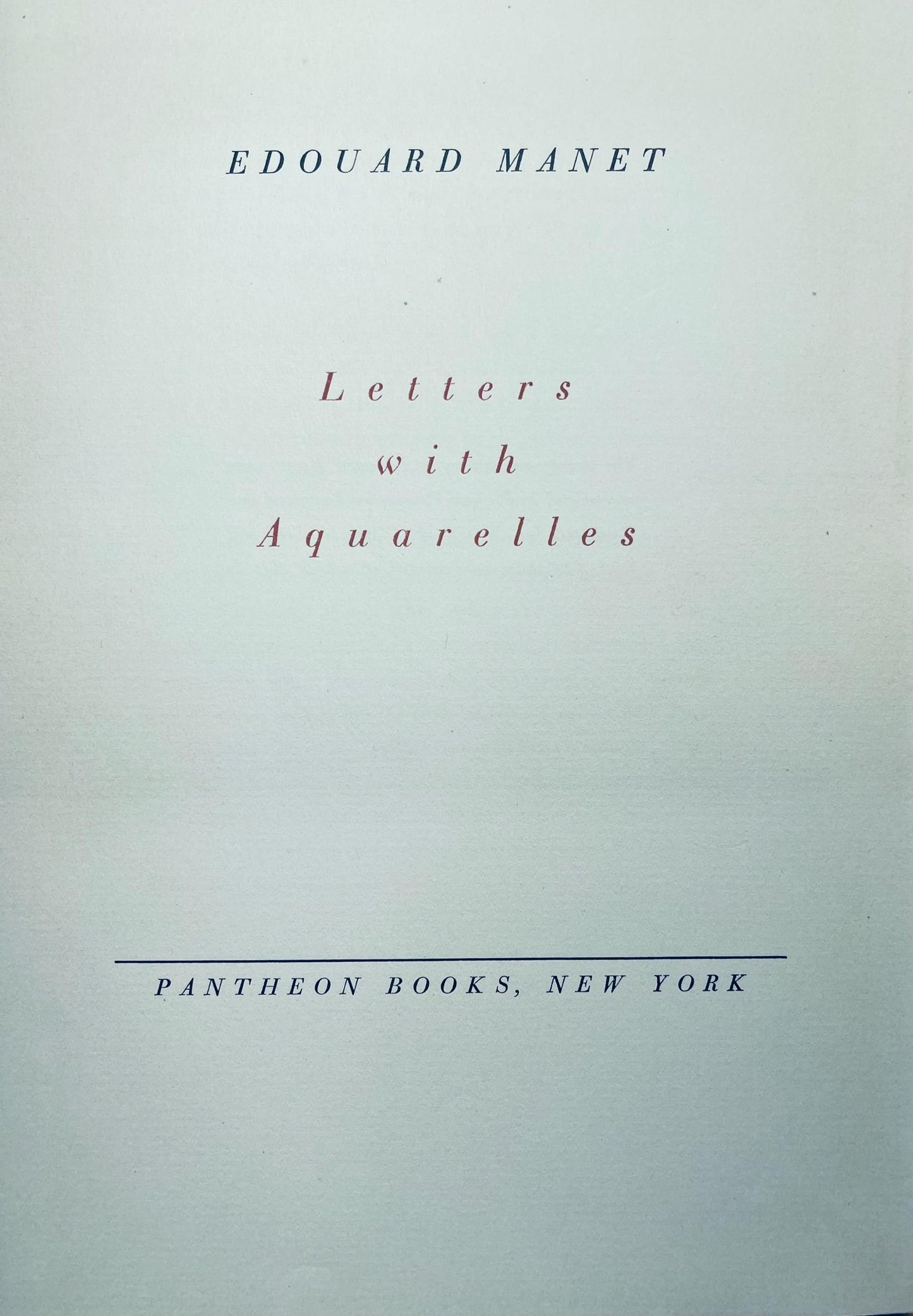 Douard Manet, Composition, Douard Manet, Letters With Aquarelles, Lithograph