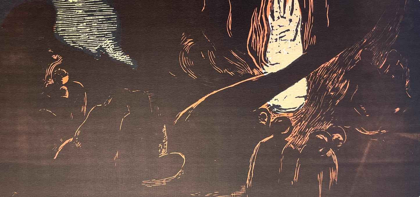Paul Gauguin, The Devil Speaks (Mahna No Varua Ino), Gauguin, Woodcut