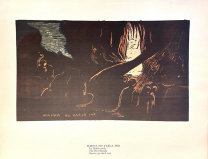 Paul Gauguin, The Devil Speaks (Mahna No Varua Ino), Gauguin, Woodcut