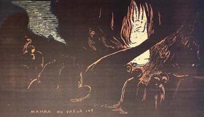 Paul Gauguin, The Devil Speaks (Mahna No Varua Ino), Gauguin, Woodcut