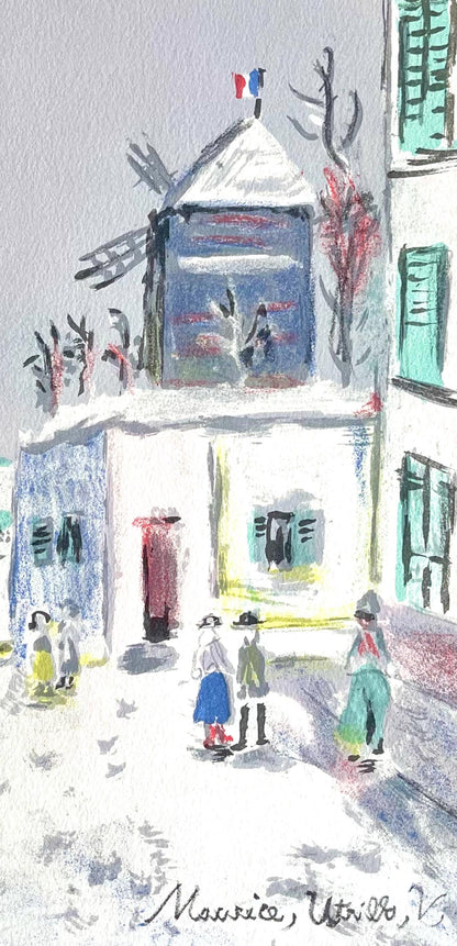 Maurice Utrillo, Montmartre (Moulin De La Galette), Paris Capitale, Lithograph