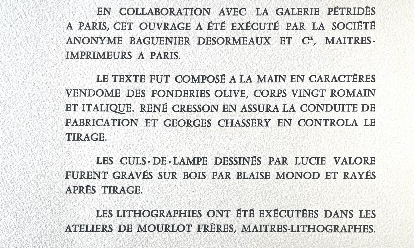 Maurice Utrillo, La Tour Eiffel, Paris Capitale, Lithograph