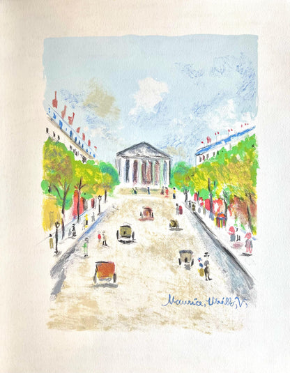 Maurice Utrillo, Rue Royale (La Madeleine), Paris Capitale, Lithograph