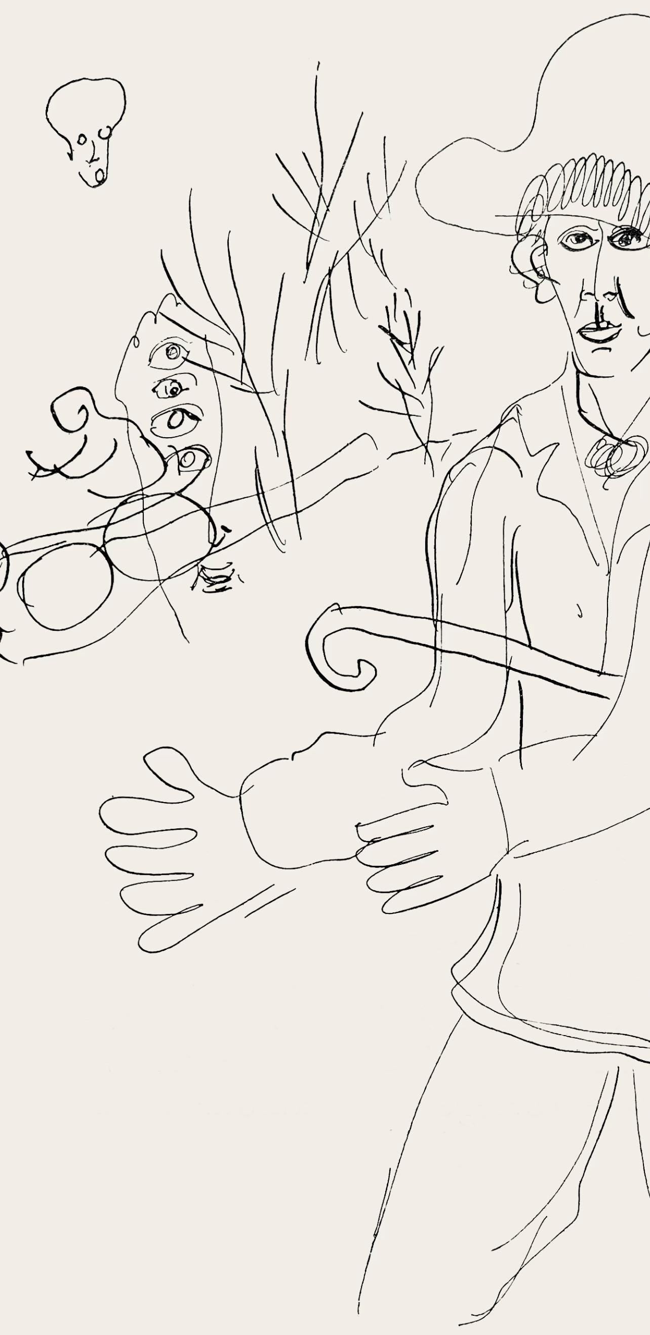 Marc Chagall, Composition, Suite Provinciale avec 92 dessins indits de Marc Chagall, Lithograph