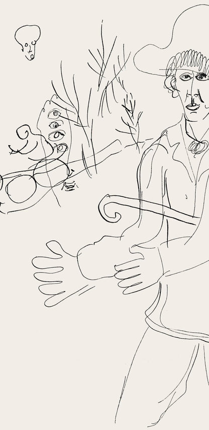 Marc Chagall, Composition, Suite Provinciale avec 92 dessins indits de Marc Chagall, Lithograph