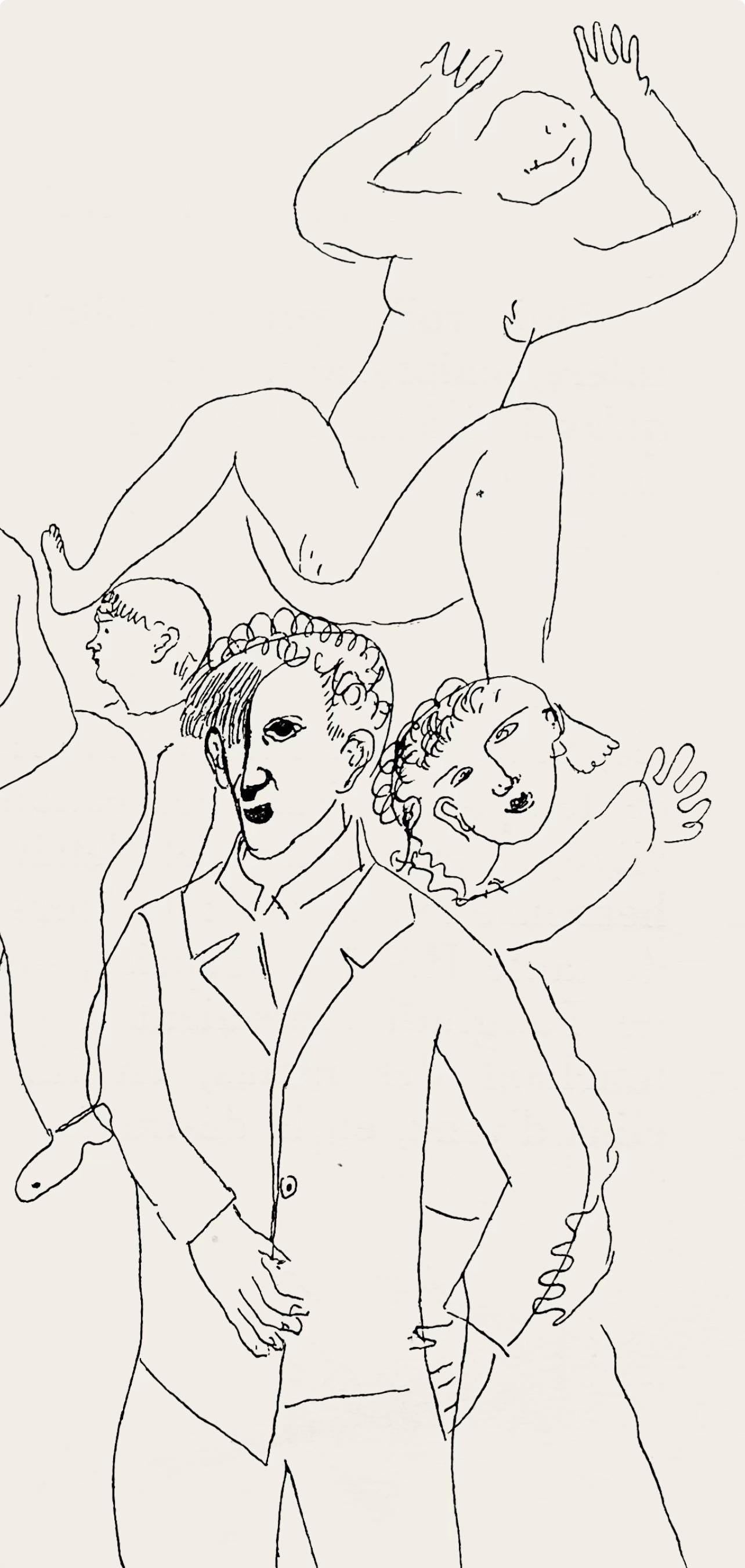 Marc Chagall, Composition, Suite Provinciale Avec 92 Dessins Indits De Marc Chagall, Lithograph