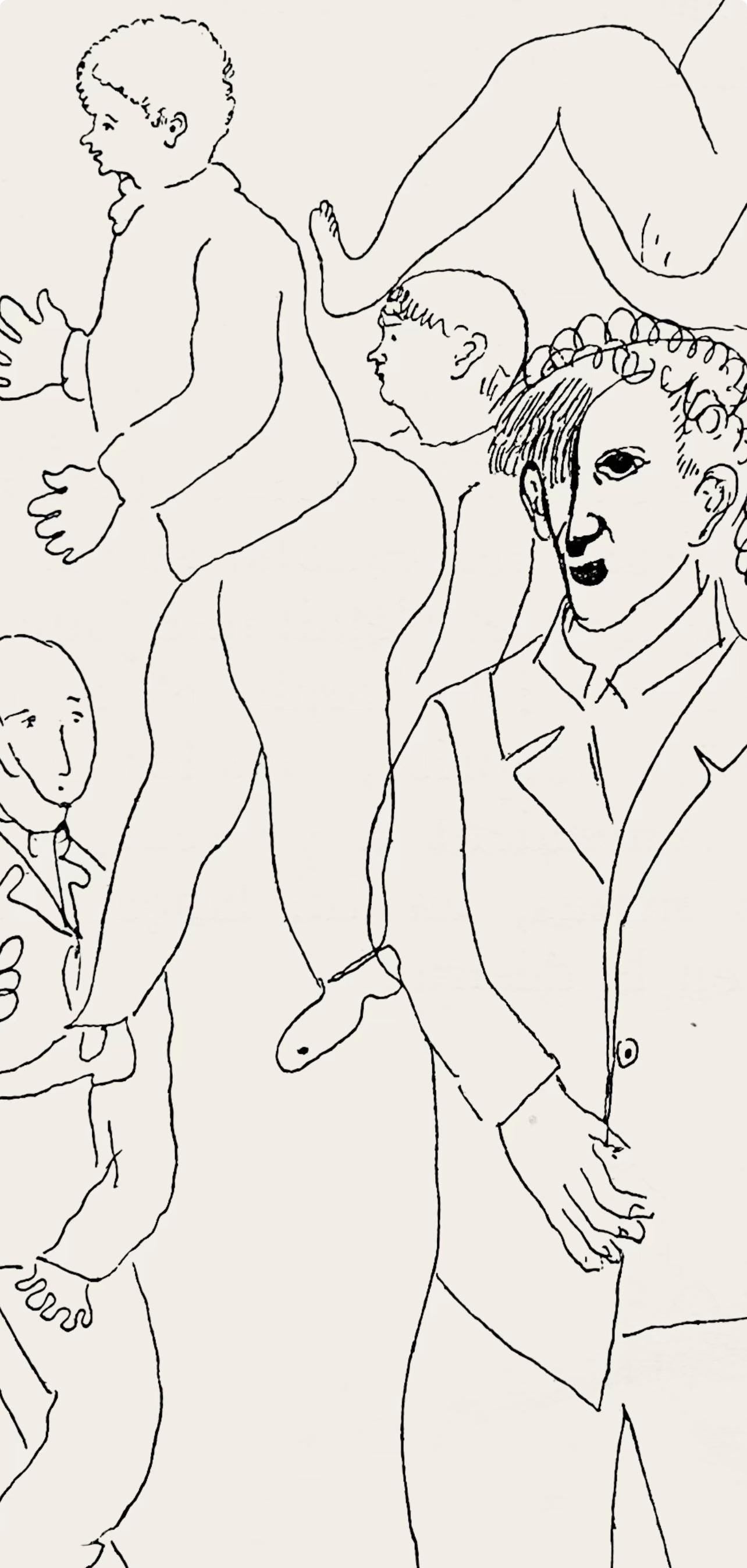 Marc Chagall, Composition, Suite Provinciale Avec 92 Dessins Indits De Marc Chagall, Lithograph