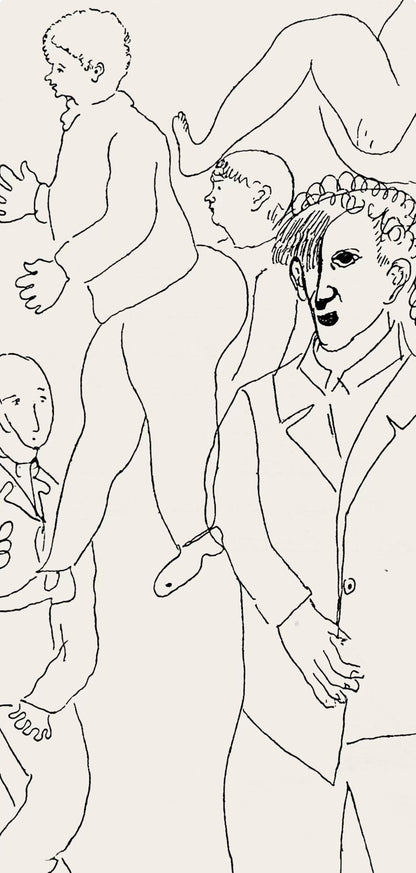 Marc Chagall, Composition, Suite Provinciale Avec 92 Dessins Indits De Marc Chagall, Lithograph