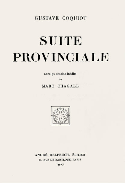 Marc Chagall, Composition, Suite Provinciale Avec 92 Dessins Indits De Marc Chagall, Lithograph
