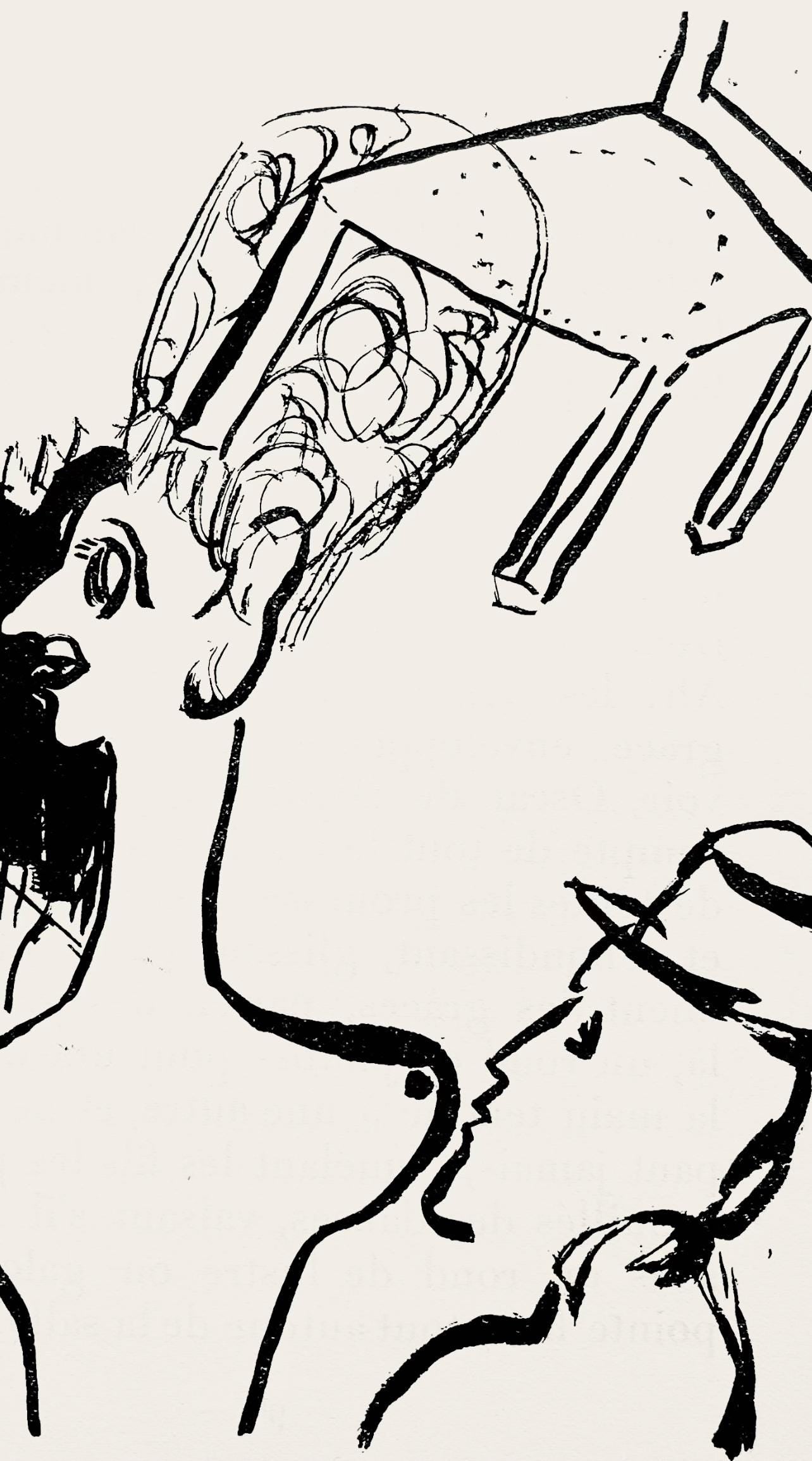 Marc Chagall, Composition, Suite Provinciale Avec 92 Dessins Indits De Marc Chagall, Lithograph