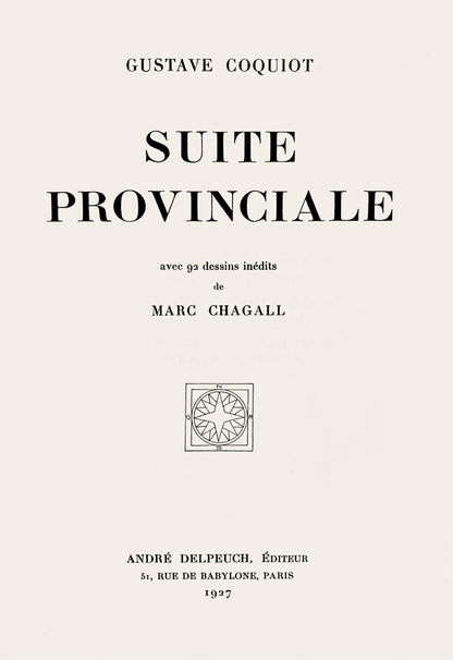 Marc Chagall, Composition, Suite Provinciale Avec 92 Dessins Indits De Marc Chagall, Lithograph