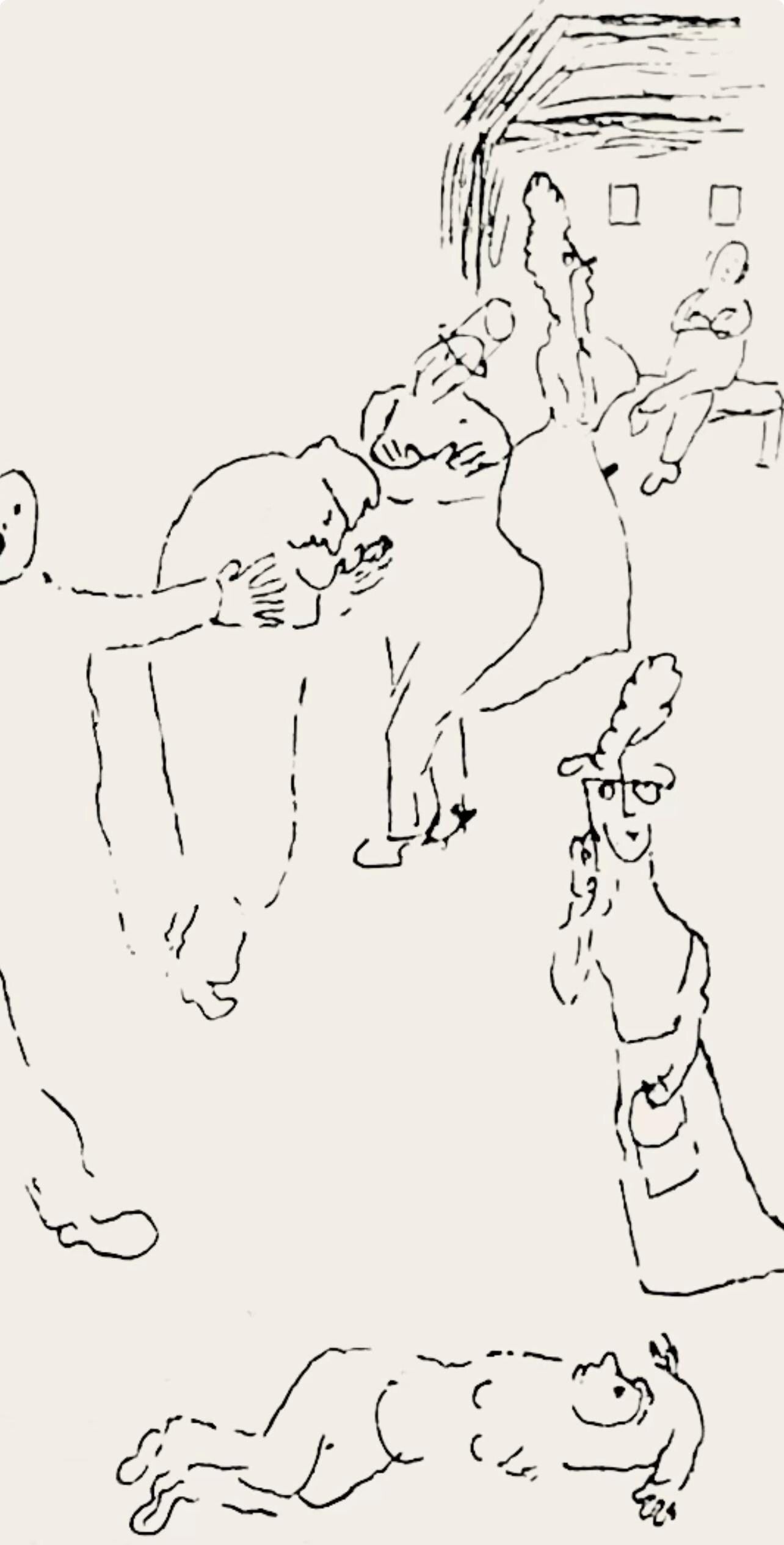 Marc Chagall, Composition, Suite Provinciale Avec 92 Dessins Indits De Marc Chagall, Lithograph