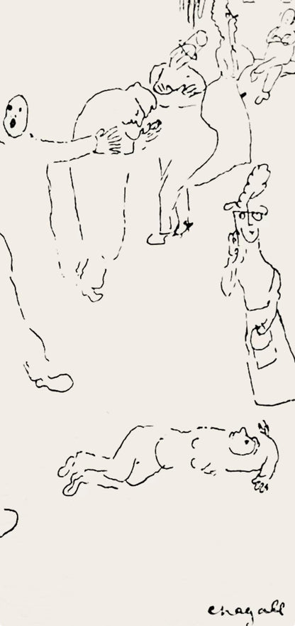 Marc Chagall, Composition, Suite Provinciale Avec 92 Dessins Indits De Marc Chagall, Lithograph