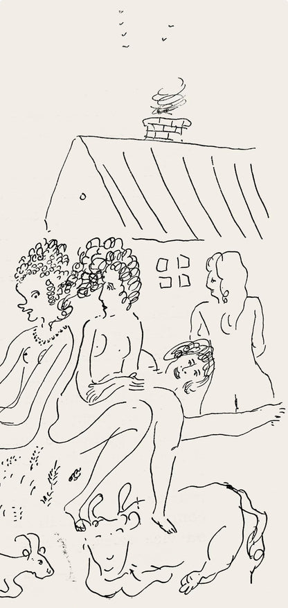 Marc Chagall, Composition, Suite Provinciale Avec 92 Dessins Indits De Marc Chagall, Lithograph