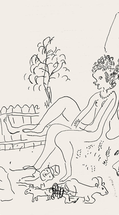 Marc Chagall, Composition, Suite Provinciale Avec 92 Dessins Indits De Marc Chagall, Lithograph