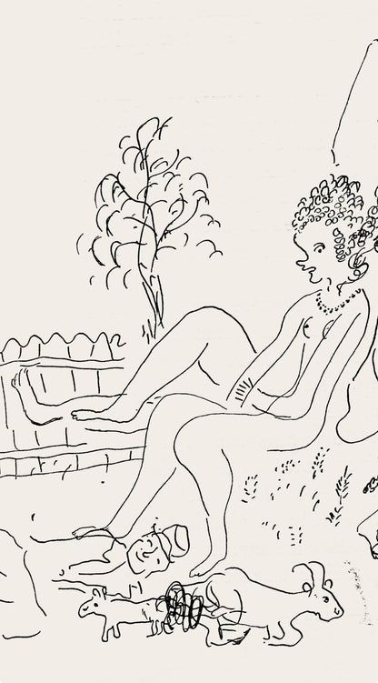 Marc Chagall, Composition, Suite Provinciale Avec 92 Dessins Indits De Marc Chagall, Lithograph