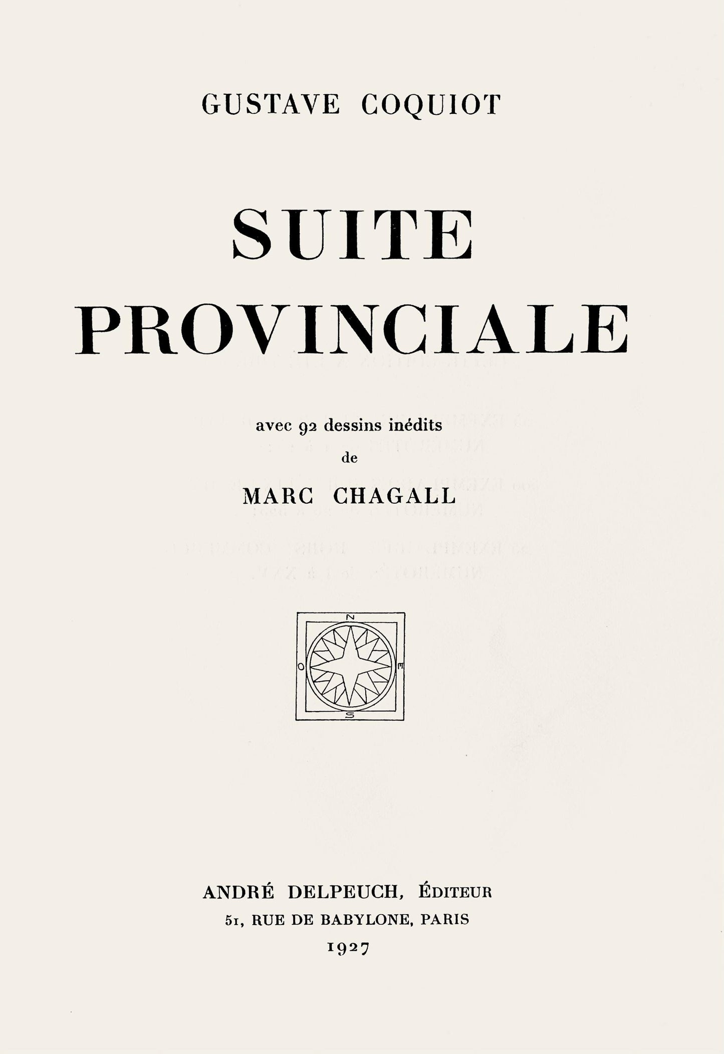Marc Chagall, Composition, Suite Provinciale Avec 92 Dessins Indits De Marc Chagall, Lithograph