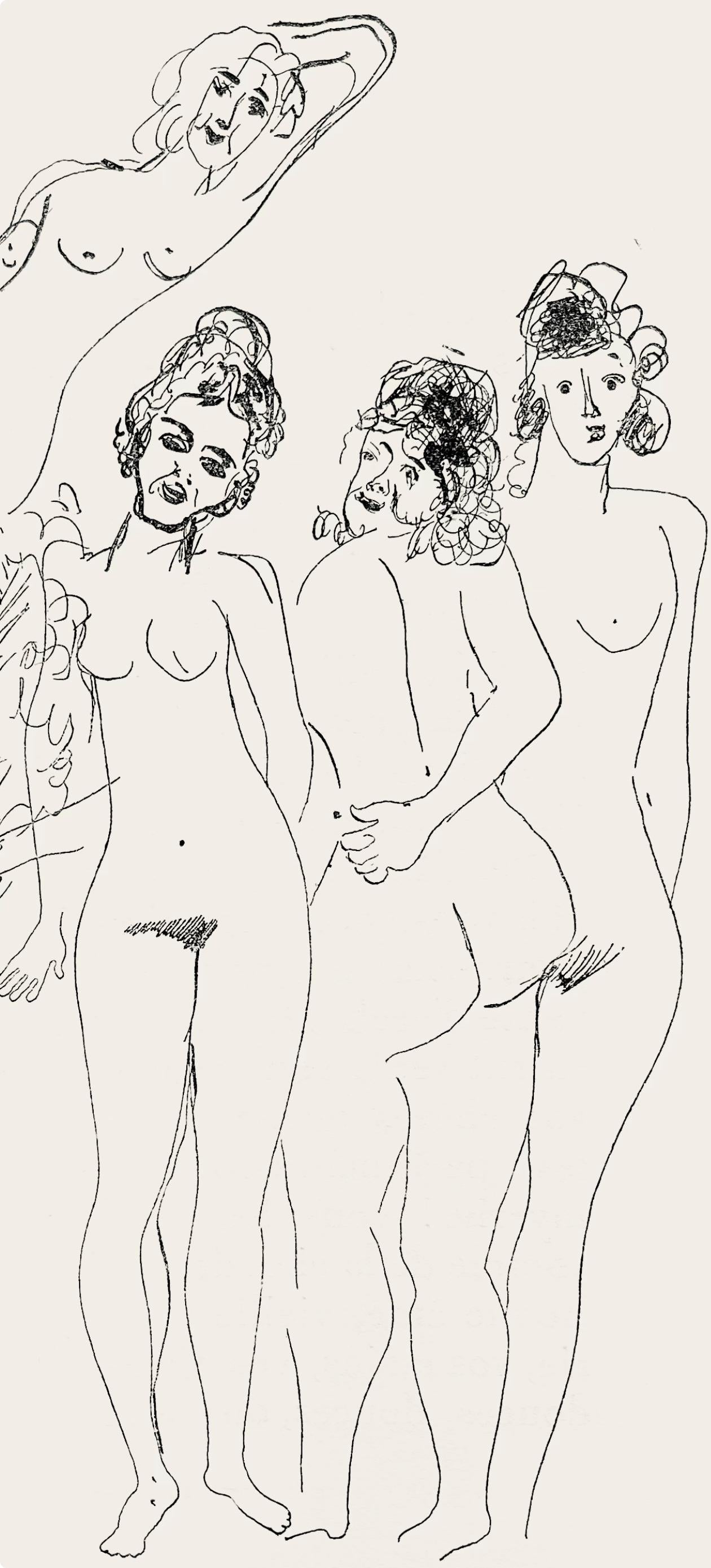 Marc Chagall, Composition, Suite Provinciale Avec 92 Dessins Indits De Marc Chagall, Lithograph