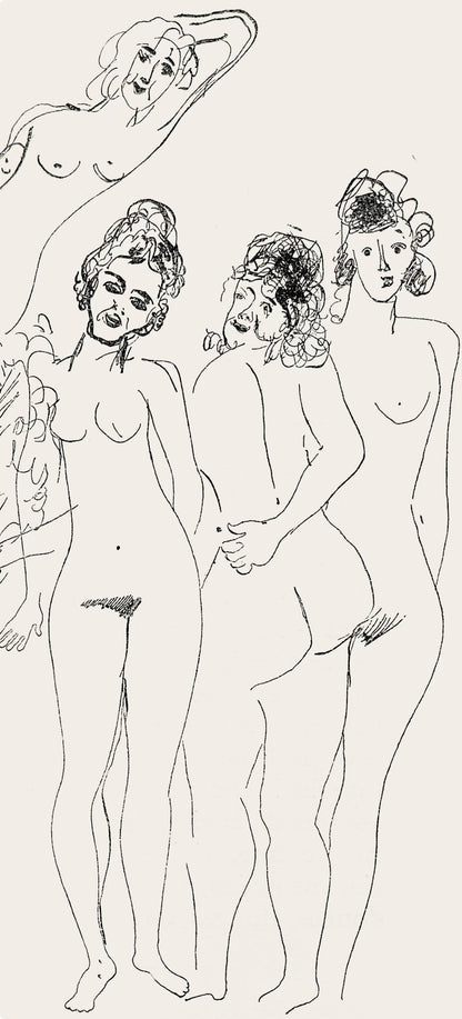 Marc Chagall, Composition, Suite Provinciale Avec 92 Dessins Indits De Marc Chagall, Lithograph