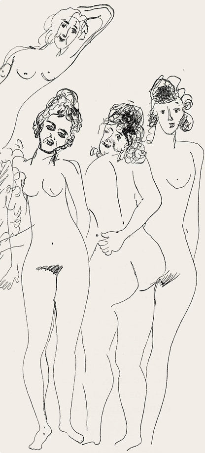 Marc Chagall, Composition, Suite Provinciale Avec 92 Dessins Indits De Marc Chagall, Lithograph